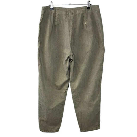 Ischiko Womens Pinstripe Trousers Pants Size 2 US 8/10 High Rise Cotton - Picture 2 of 8